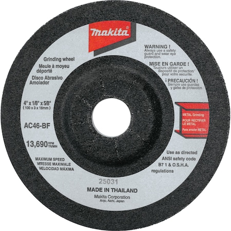 Makita FLEX WHEEL 4"46 GR (10/bx) MP741404-0BP